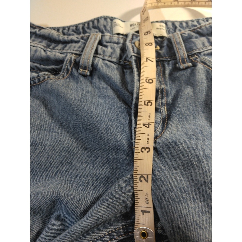 Hollister Womens Low Rise Baggy Jeans Size 26 R Blue Light Wash Wide Leg - Picture 5 of 9